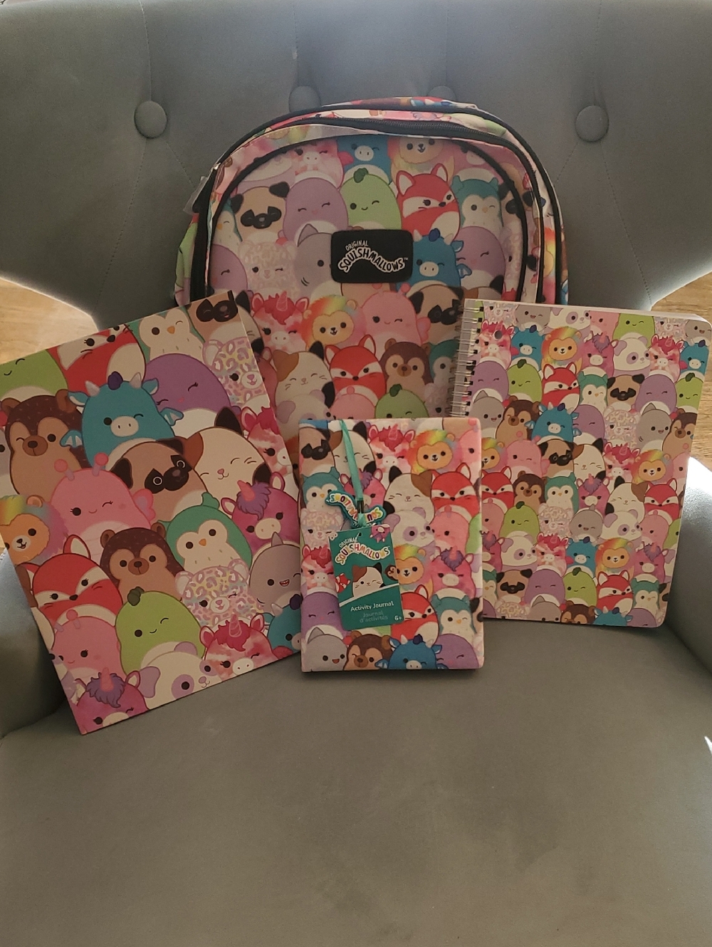4 Squishmallows Backpack & Stationery Set
